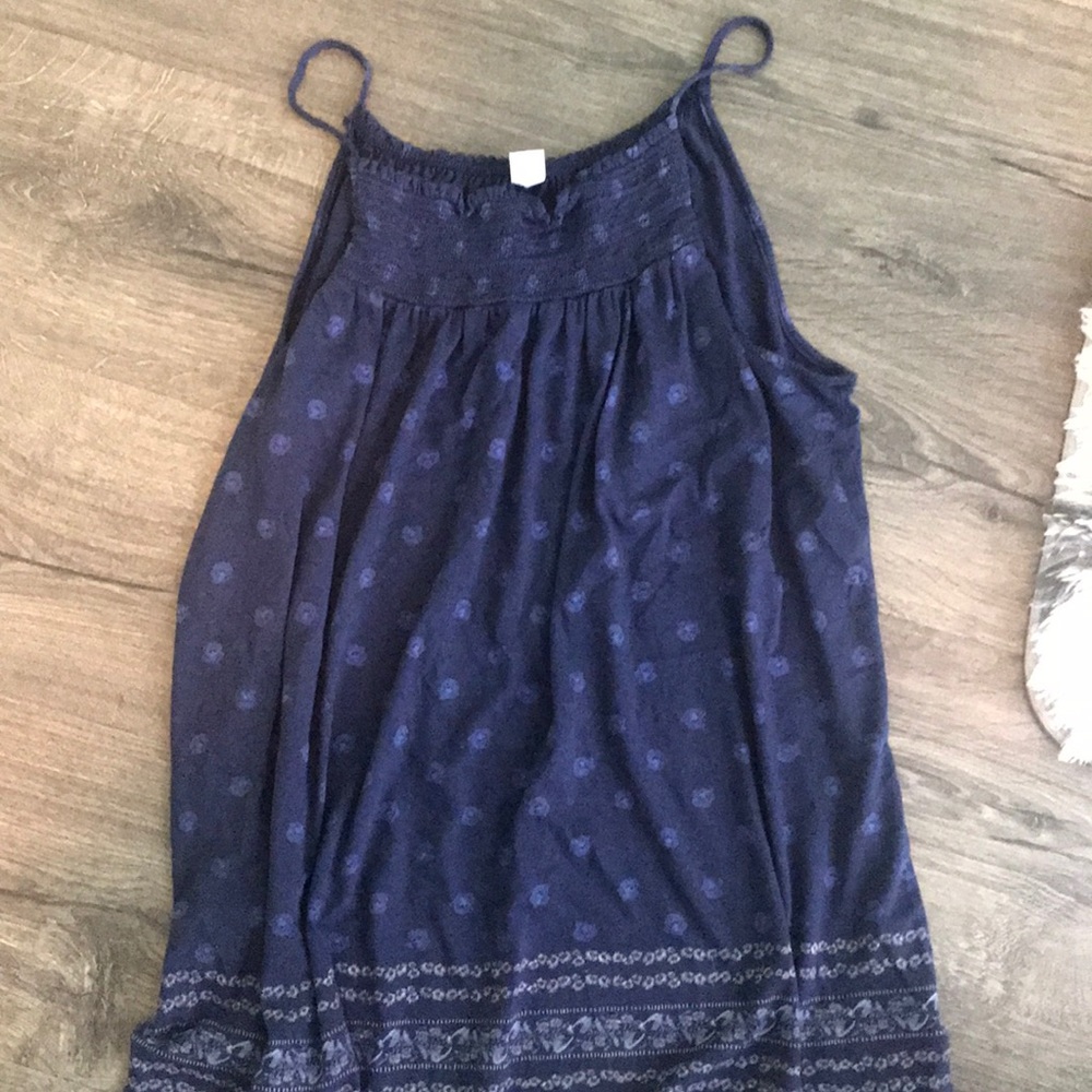 Night neck log tank top